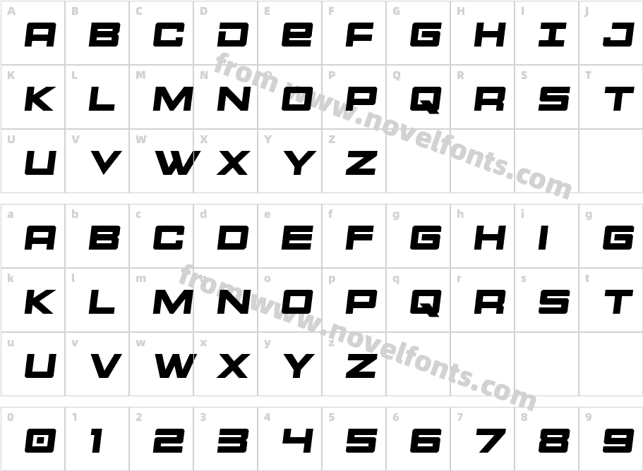 Montroc Semi-ItalicCharacter Map