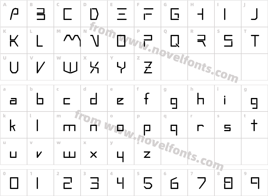 Moonwalker RegularSWFTECharacter Map