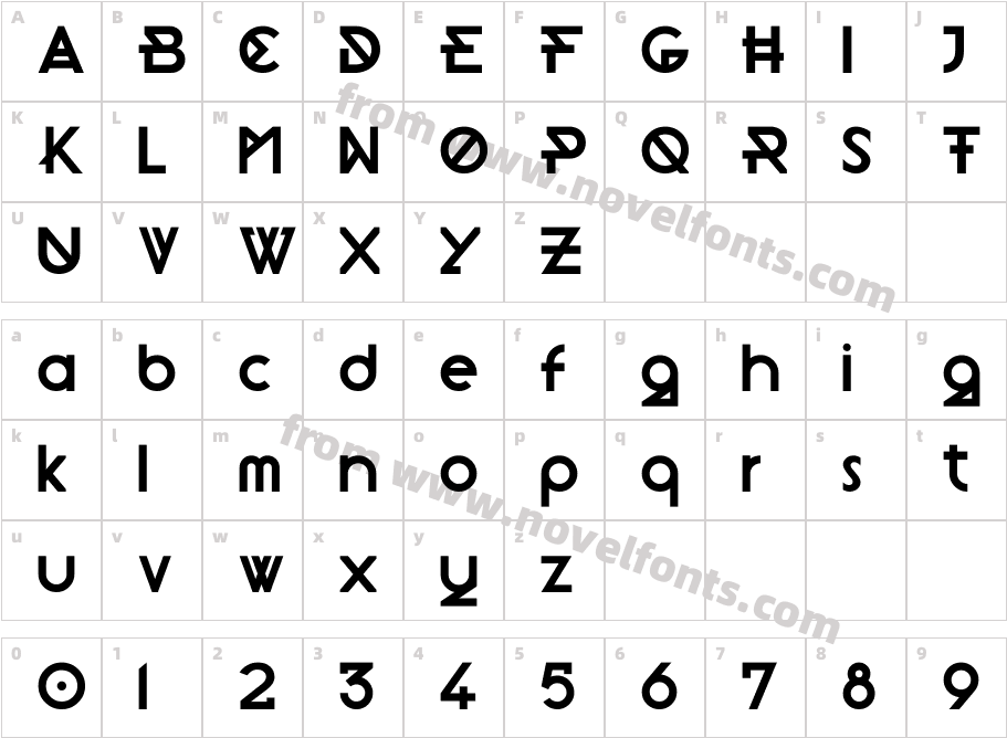 Morden RegularCharacter Map