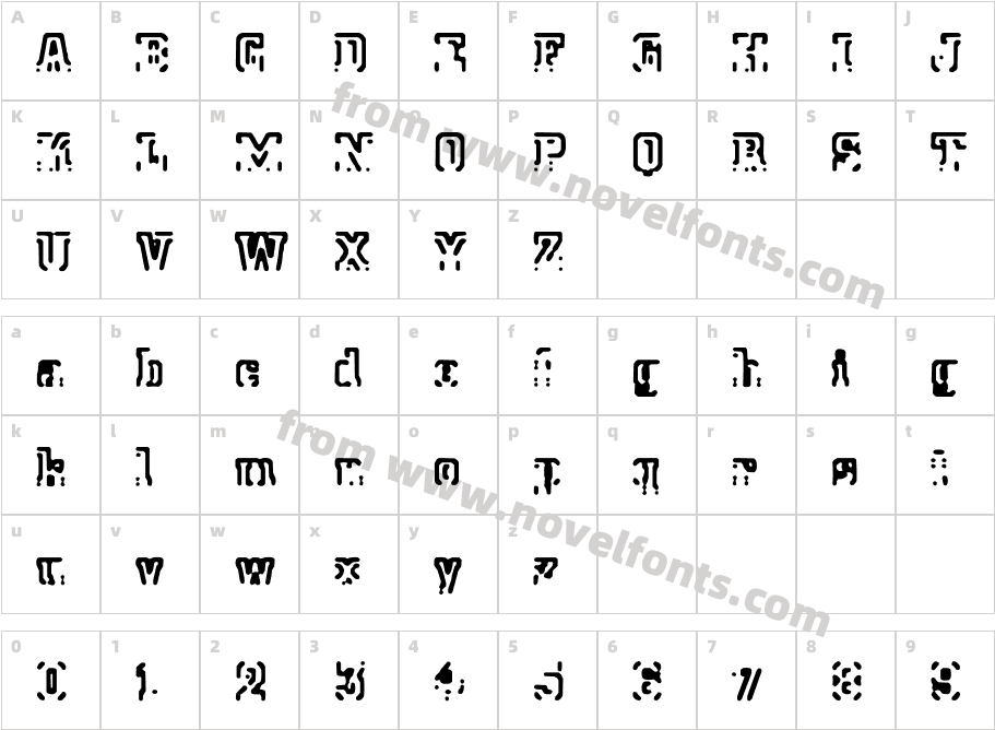 Morse 2050Character Map