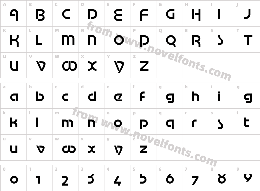 Motter TekturaCharacter Map