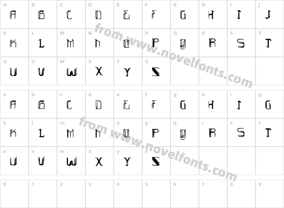 Mountin CliffCharacter Map