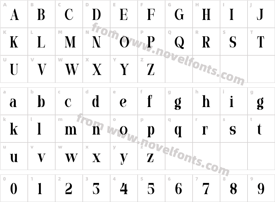 Mudila Kubin RegularCharacter Map