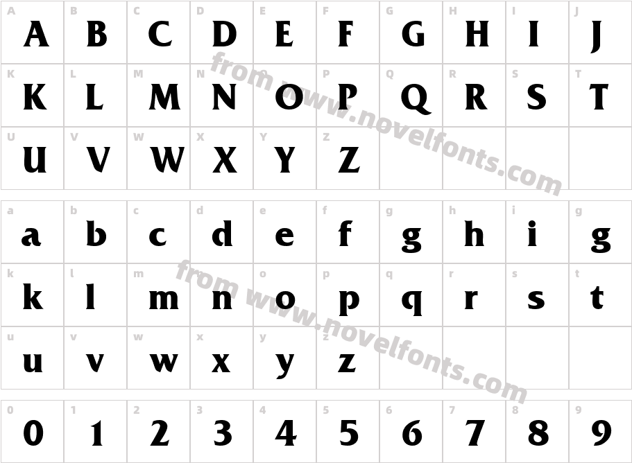 MusterS Si BoldCharacter Map