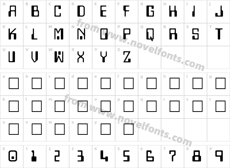 Mycalc RegularCharacter Map