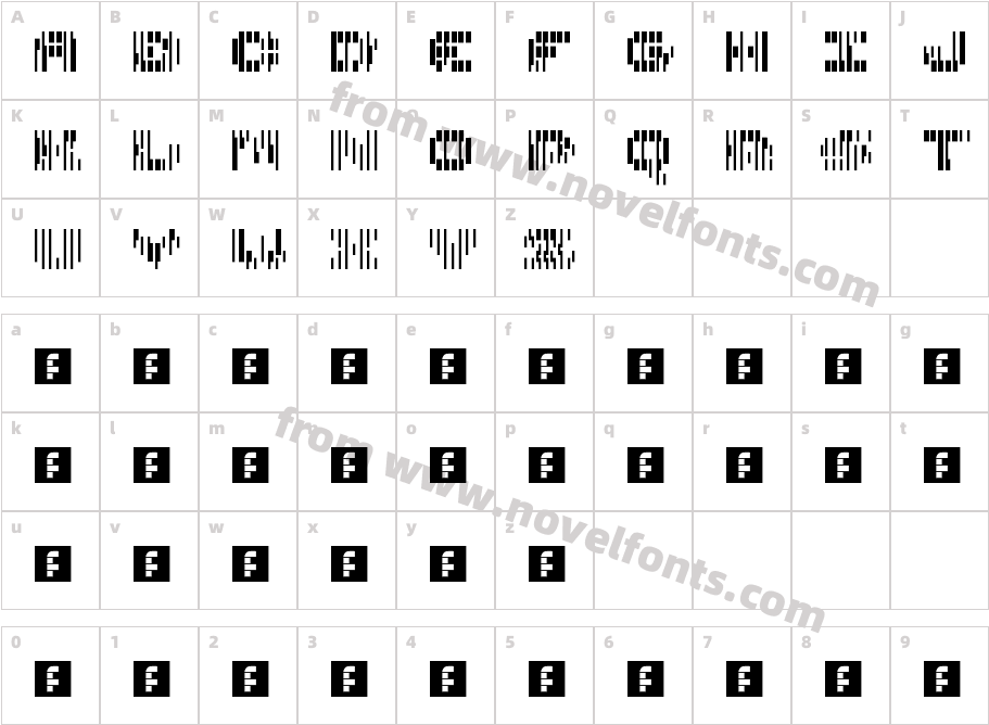 N.E. Malfunctioning old seventies scanner RegularCharacter Map