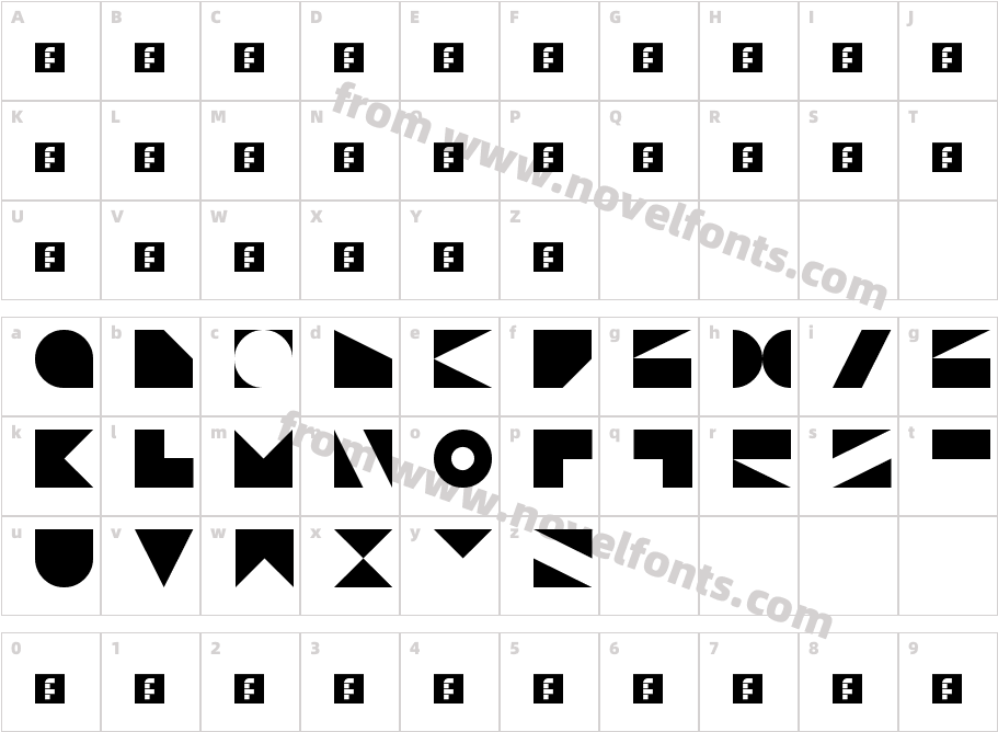 N.E. XS RegularCharacter Map