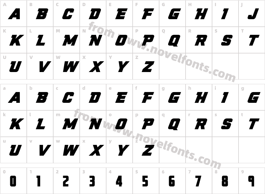 NCAA Illinois Fighting Illini BoldCharacter Map