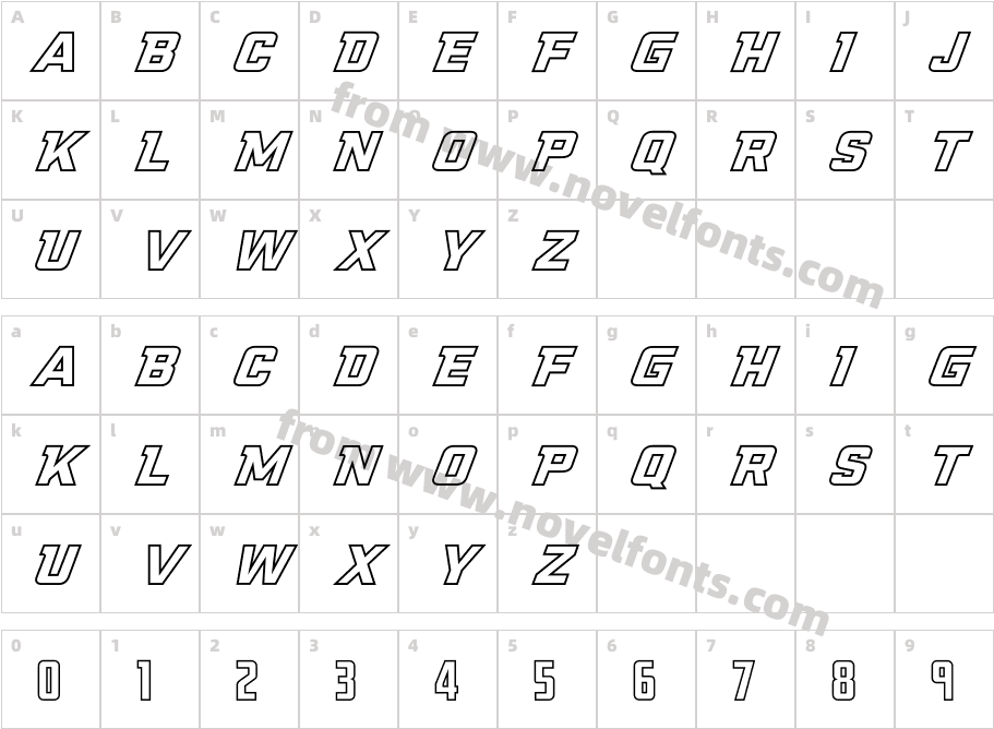 NCAA Illinois Fighting Illini OutlineCharacter Map