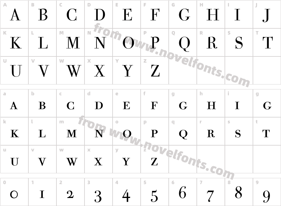 Bodoni Old Face BE Regular Small Caps & Oldstyle FiguresCharacter Map