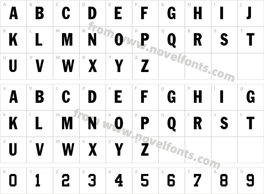 NFL Varsity Block ECharacter Map