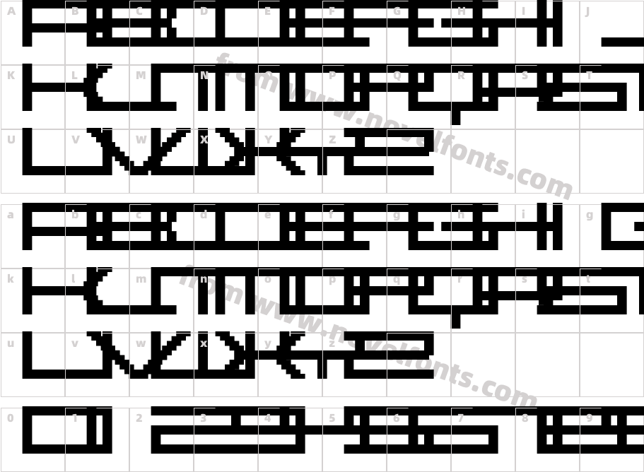 NK21Character Map