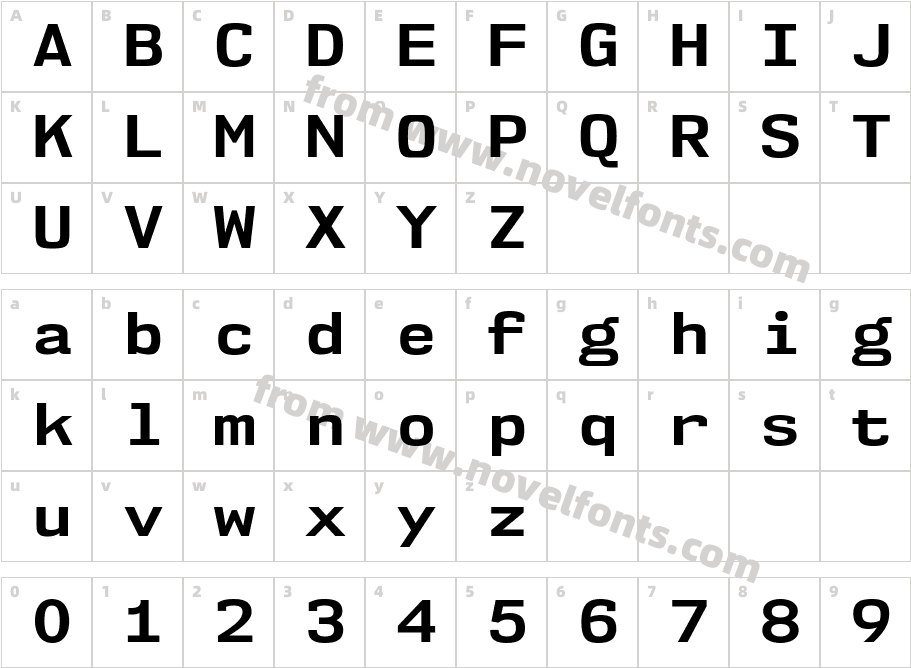 NK57MonospaceSeRg-BoldCharacter Map