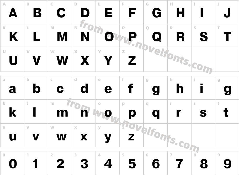 NT Helvetica Bold ObliqueCharacter Map