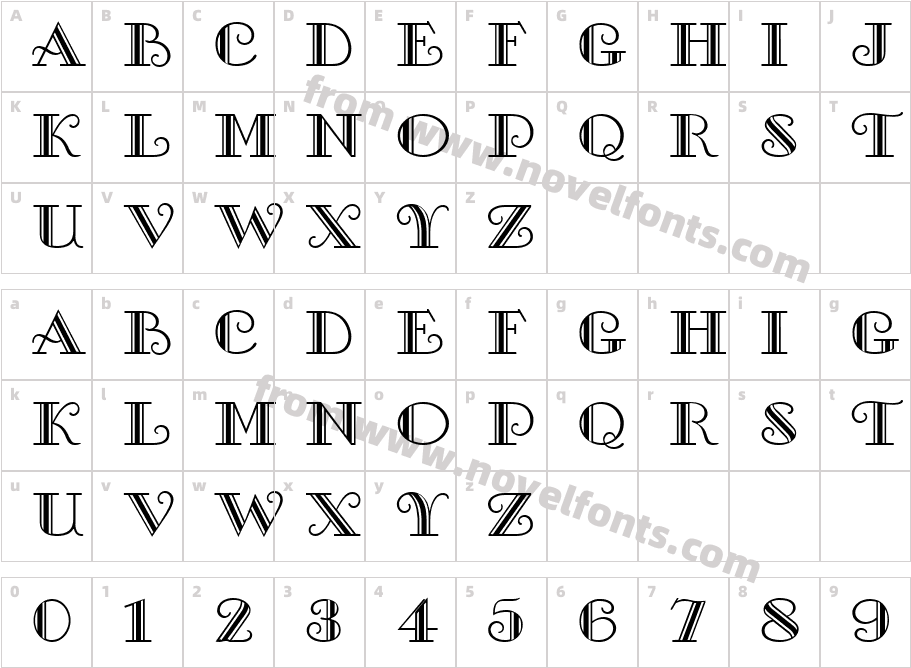 NVT Galleria NormalCharacter Map