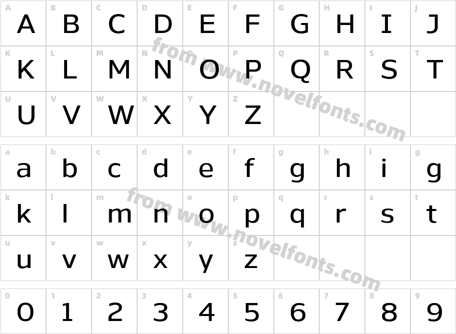 Nauman Demi BoldCharacter Map