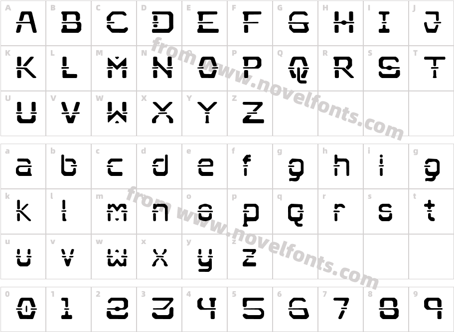 NebulliumCharacter Map