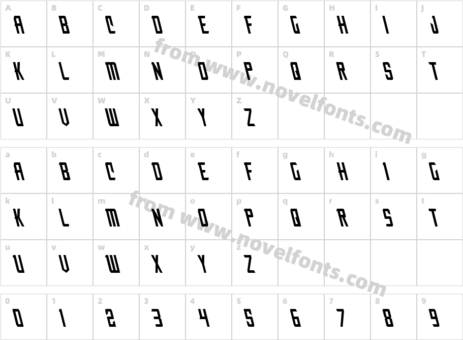 Nemesis Enforcer LeftalicCharacter Map