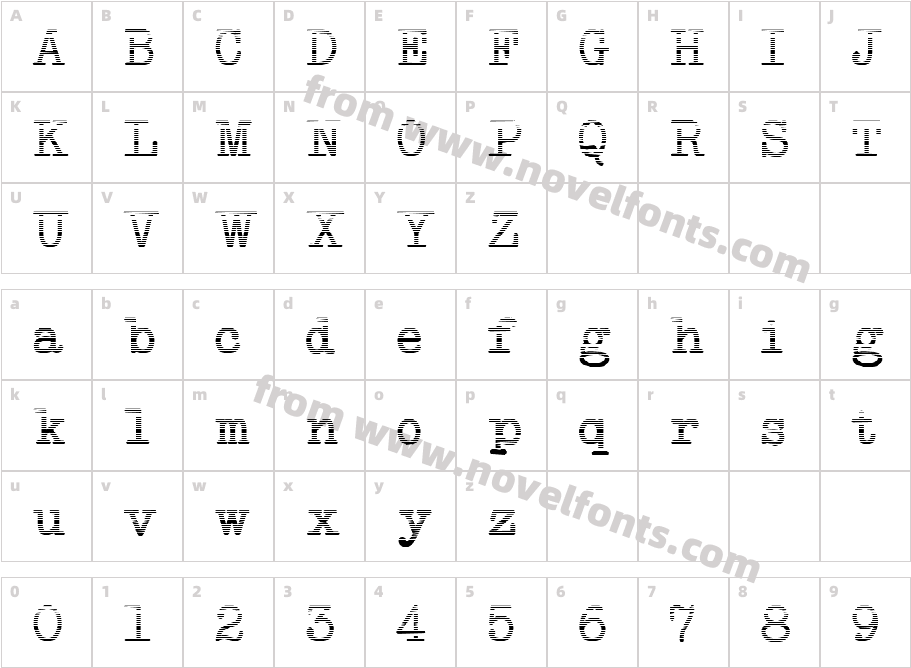 NeoBulletin GradientCharacter Map