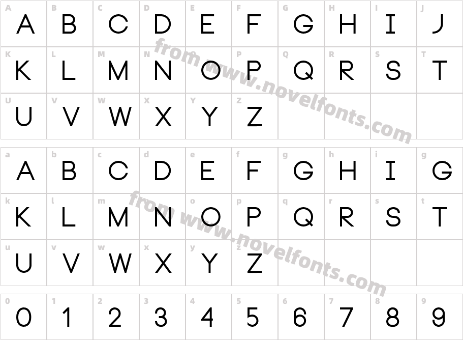 Neou-BoldCharacter Map