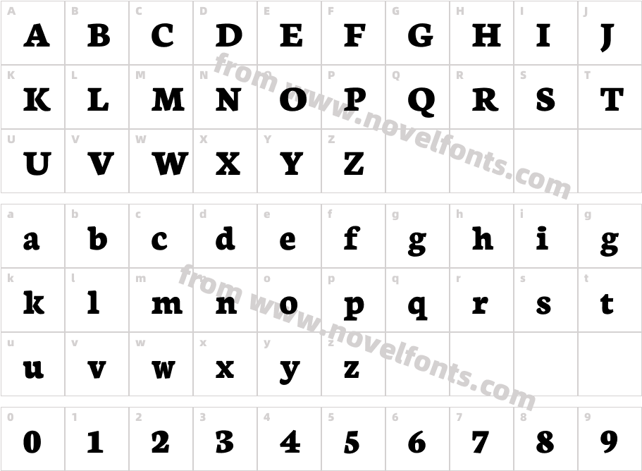 Neuton ExtraboldCharacter Map