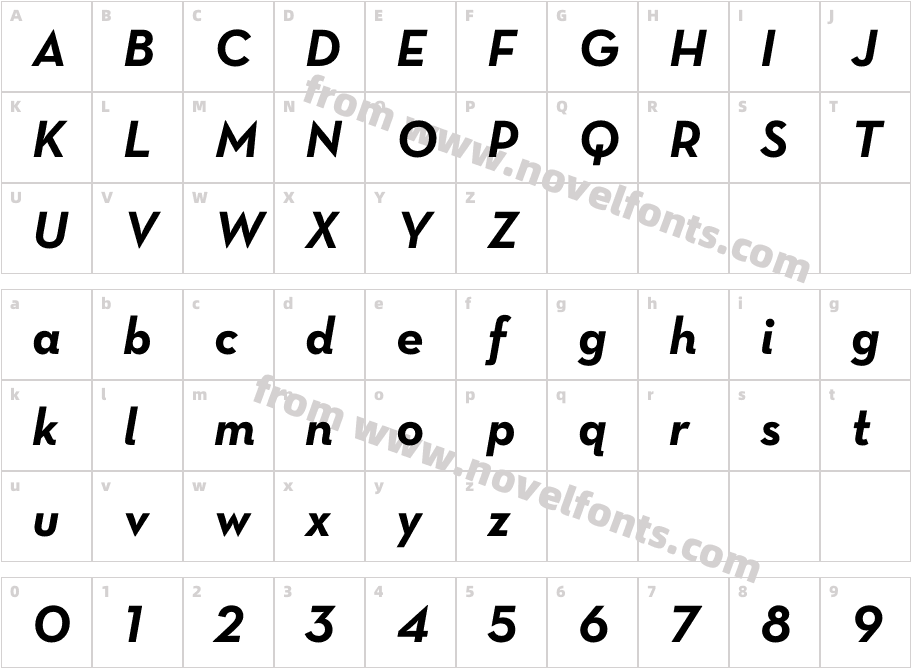 Neutra Text Bold Italic AltCharacter Map