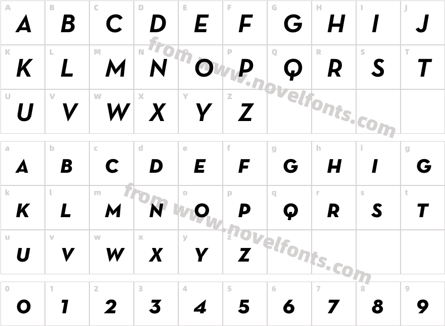 Neutra Text BoldSC Italic AltCharacter Map