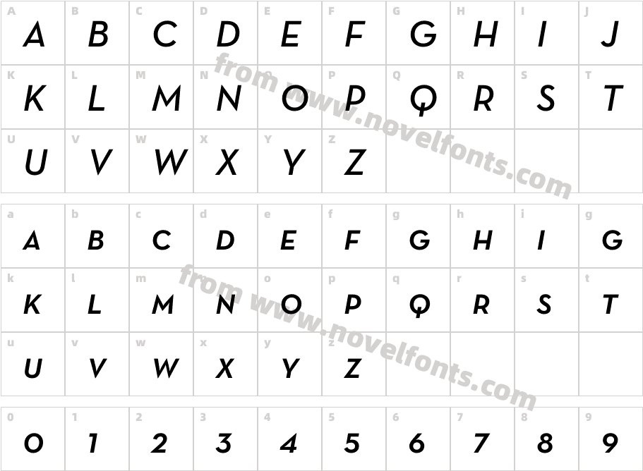 Neutra Text DemiSC Italic AltCharacter Map