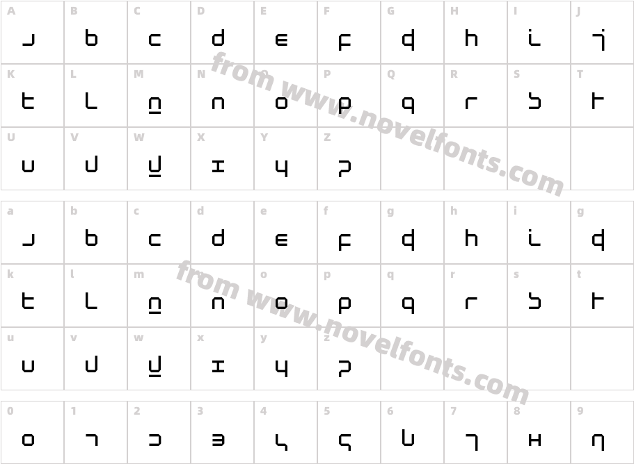 New Alphabet RegularCharacter Map