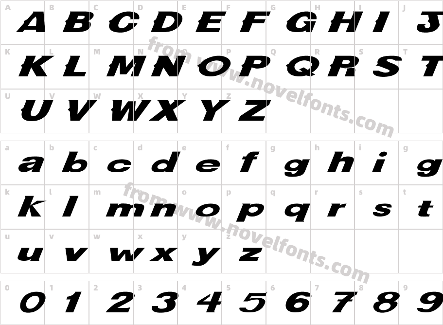 New Bold Ex ItalicCharacter Map