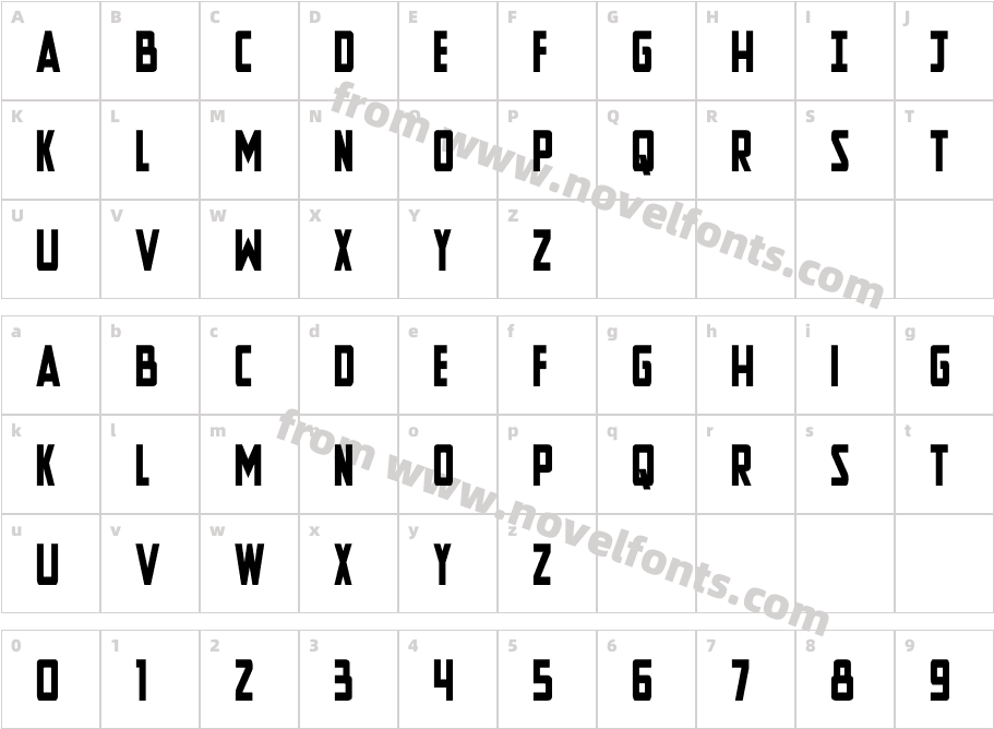 New Comic Title CondensedCharacter Map