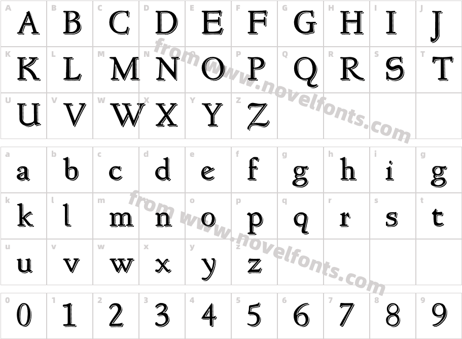 New Style EmbossedCharacter Map