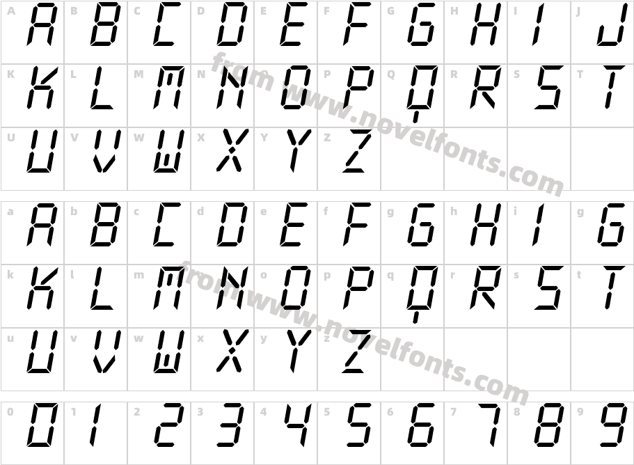 New X Digital tfbCharacter Map