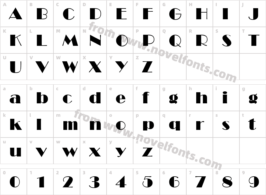 New York DecoCharacter Map