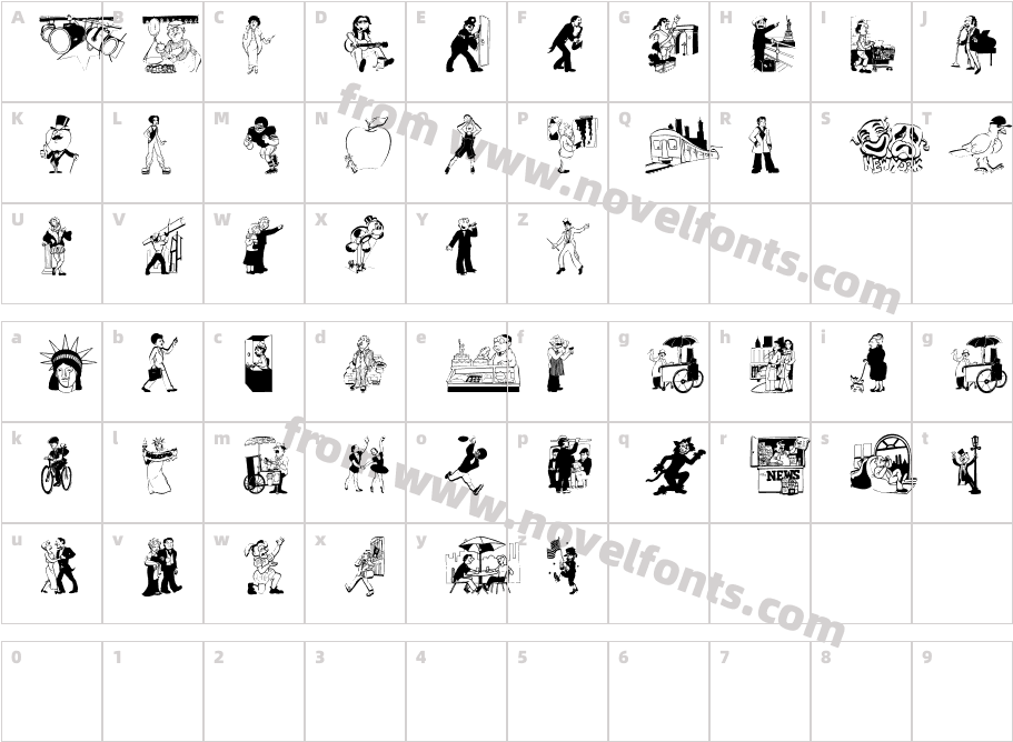 New York New YorkCharacter Map