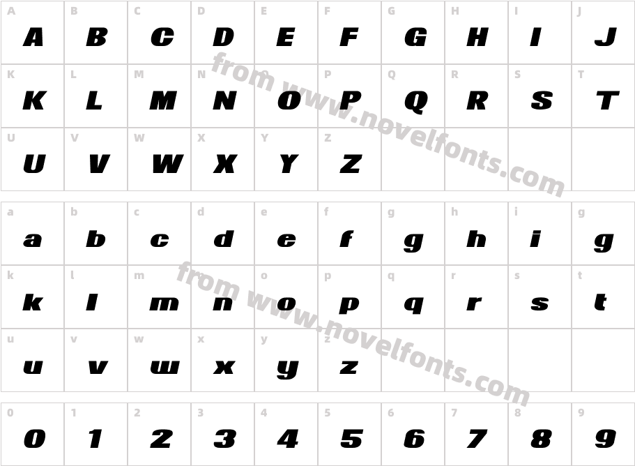 News of the World Wide ItalicCharacter Map