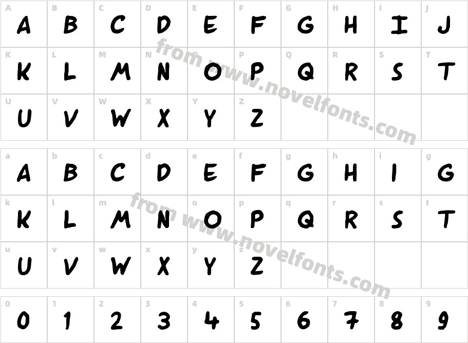 Nibby MediumCharacter Map