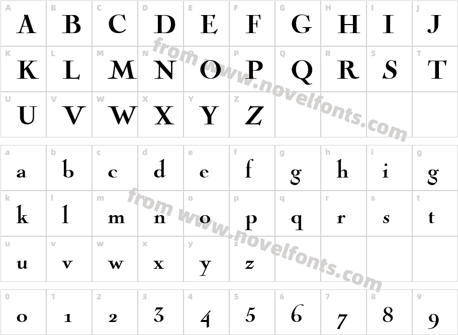 Nicolas Cochin BoldCharacter Map