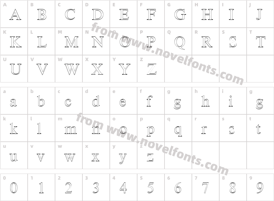 Nimbus RomD Regu Ou1Character Map