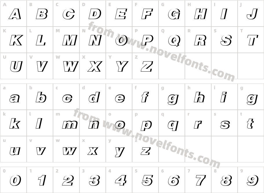 Nimbus SanD Blac Ital Re1Character Map