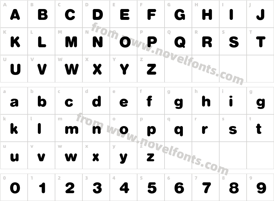 Nimbus SanD Blac Ro1Character Map