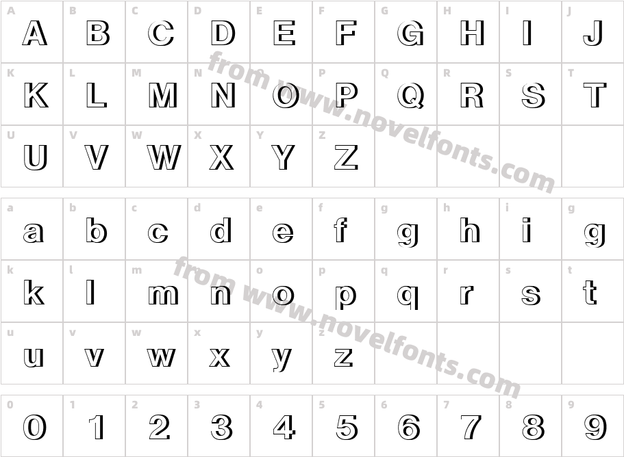 Nimbus SanD Bold Re1Character Map