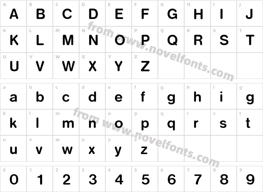 Nimbus SanD Bold Ro1Character Map