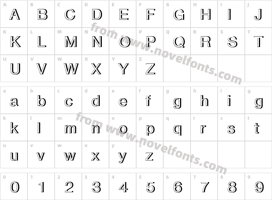 Nimbus SanD Regu Re1Character Map