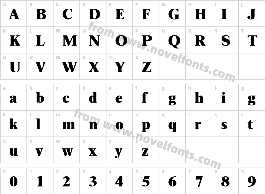 Nimbus_ Roman_ Becker_D Ext BolCharacter Map