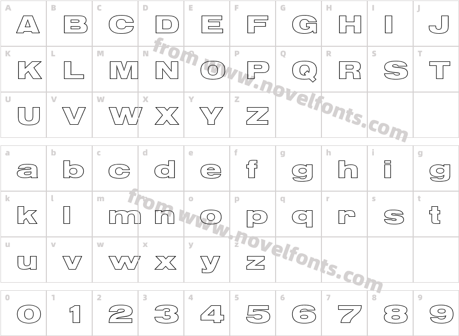 Nimbus_ Sans_ Becker_ OutD Bla ExtCharacter Map