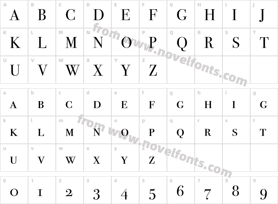 BodoniSeventytwoEF-BookSCCharacter Map