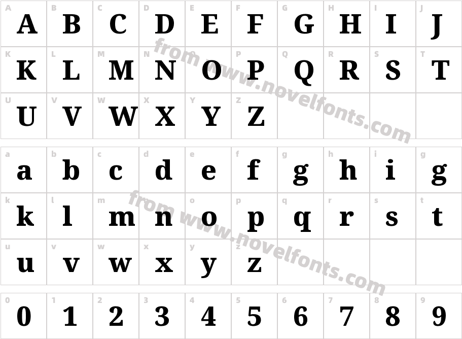 Noto Serif Extra BoldCharacter Map