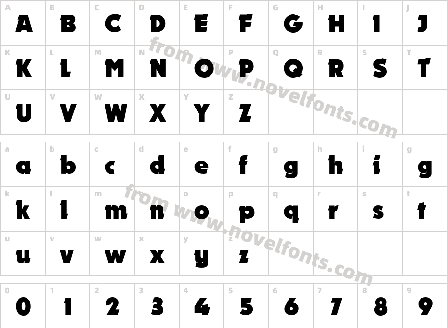 Nougat Extra BlackCharacter Map