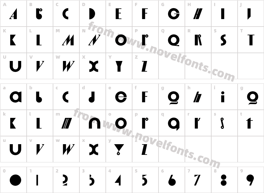 Now GroteskCharacter Map